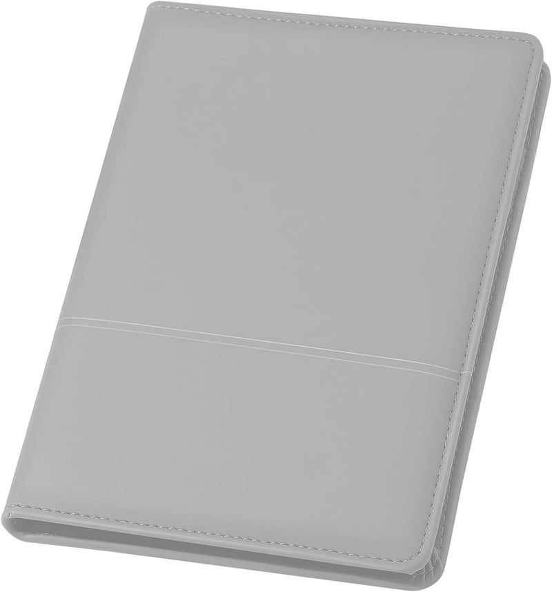 Konper Classic Padfolio/Junior Portfolio Folder Case, Business A5 Binder Organizer Notepad for Men Women, 5 x 8 Writing Pad Included, Gray - Image 1
